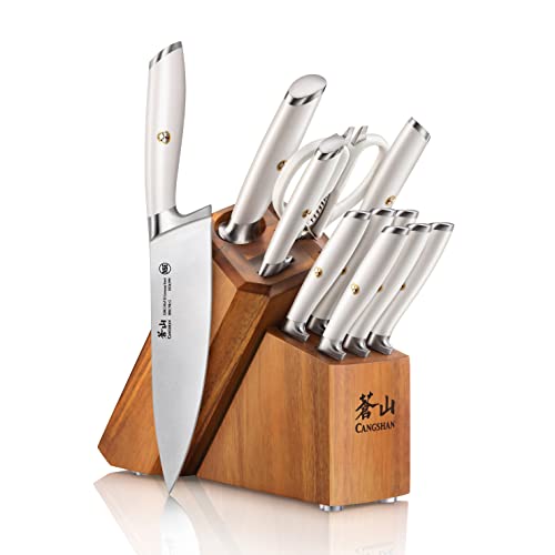 Cangshan L1 Series White 12-Piece Knife Block Set