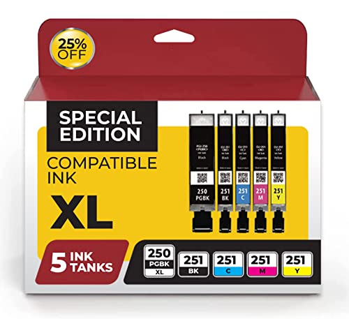 Canon Compatible Replacement Ink Cartridges 5 Value Pack
