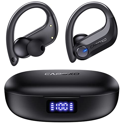 CAPOXO Wireless Earbuds with 120Hrs Playtime, IPX7 Waterproof, and Crystal-clear Sound