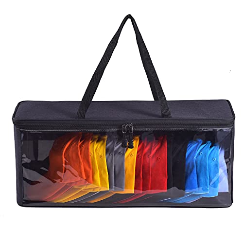 Caps and Hats Storage Bag, Baseball Cap Holder, Dust-Proof Durable Hat Storage for Baseball Caps Travel Hat Holder Holds Up to 20 Hats (Black)