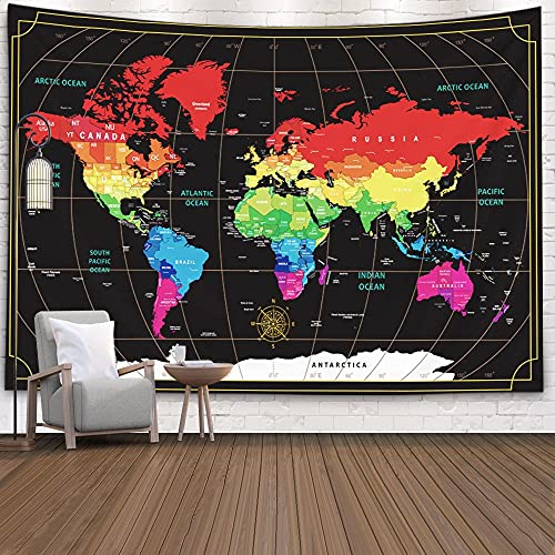 CAPSCEOLL World Map Wall Tapestry