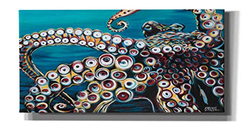 Captivating Octopus Canvas Wall Art - 'Wild Octopus I'