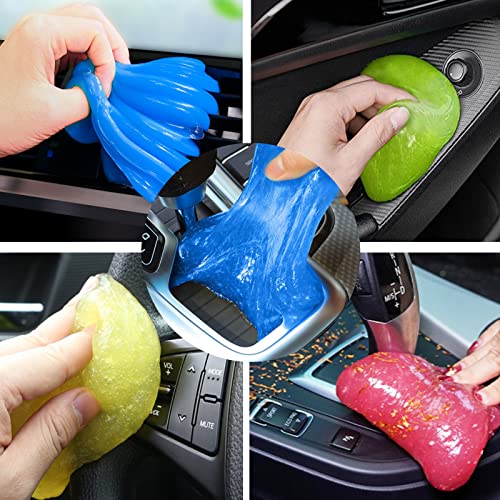  Scented Car Cleaning Gel for Detailing - Pack of 4  Biodegradable Slime for Cleaning Car Interior - Perfect Keyboard Cleaner  Gel to Make Your Car Shine - Auto Interior Cleaner (5.6oz/pcs) : Automotive