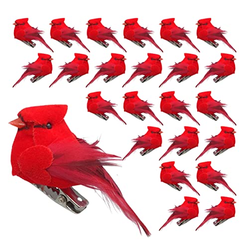 Cardinal Clip On Christmas Tree Ornaments