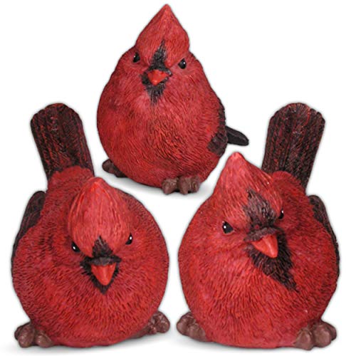 Cardinal Figurine Birds Decoration - Set of 3 Styles