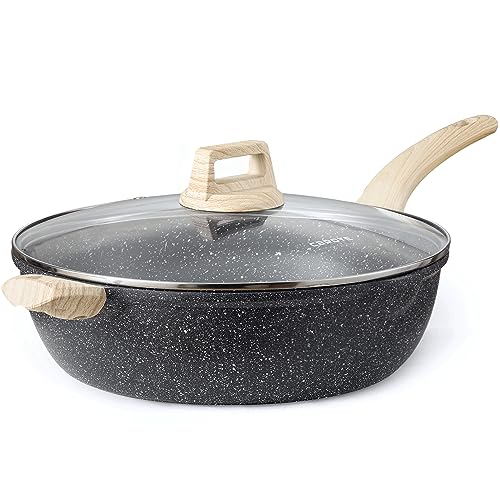 CAROTE 12.5 Inch Nonstick Deep Frying Pan