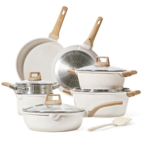 CAROTE Nonstick Cookware Sets - Eco-friendly, Nonstick Performance