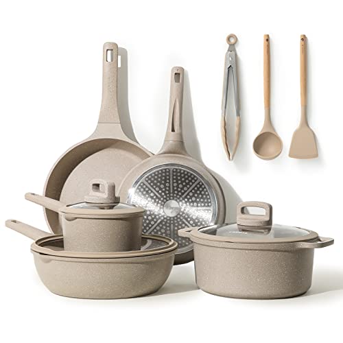 CAROTE Nonstick Pots and Pans Set, 11Pcs Kitchen Cookware Sets