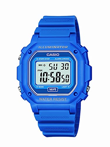 Casio F108WH Blue Resin Strap Watch