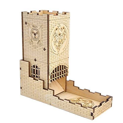 Castle Dice Tower with Tray - Perfect for Board Game and RPG