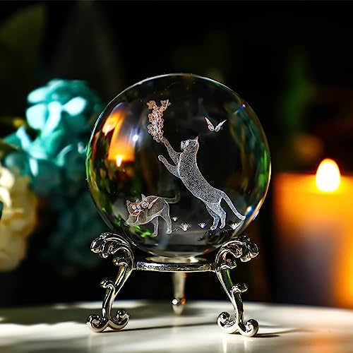 Cat Crystal Ball with Stand