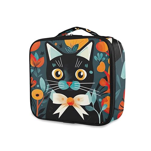 Cat in an Orange Bow Makeup Case