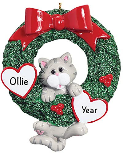 Cat Ornament Personalized