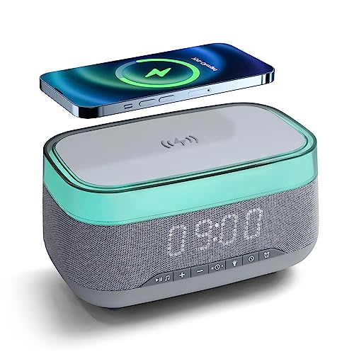 CCHKFEI Alarm Clock with Wireless Charging
