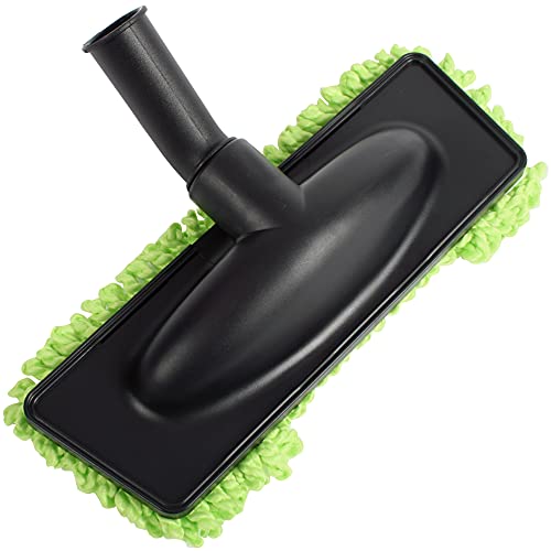Cen-Tec Systems 55871 Vacuum Mophead Nozzle with Green Microfiber Dust Fringe, Black