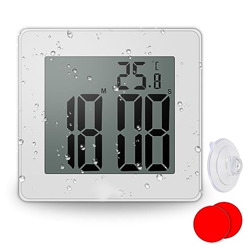 CENTOLLA Digital Shower Clock - Convenient and Functional Bathroom Time Management Helper