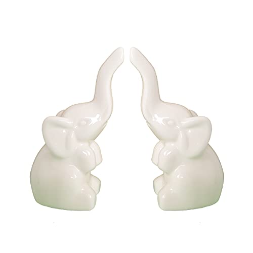 Ceramic Elephant Decor Sculpture for Home and Office