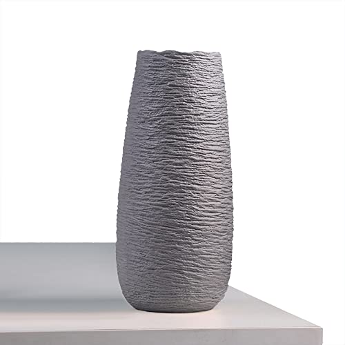 Ceramic Gray Flower Vase: Modern Home Decor