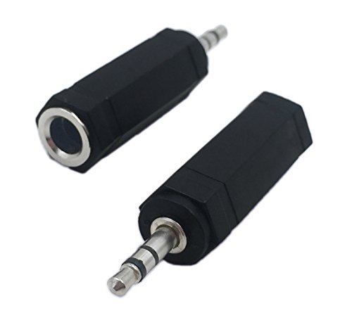 CERRXIAN 3.5mm to 6.35mm Audio Adapter Connector - 2 Pack