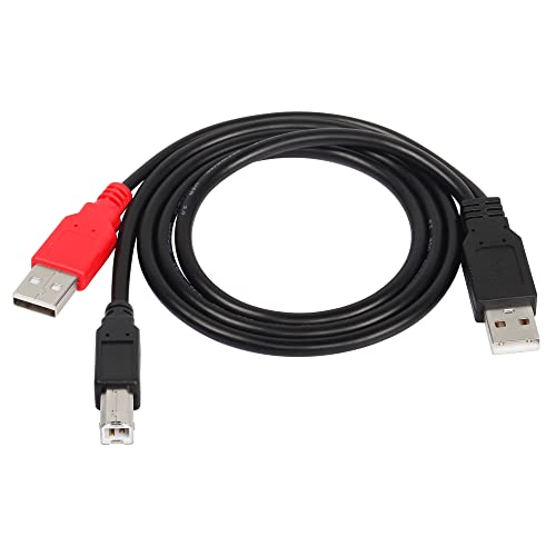 CERRXIAN Dual USB Type A 2.0 Male to USB B Data Y Cable