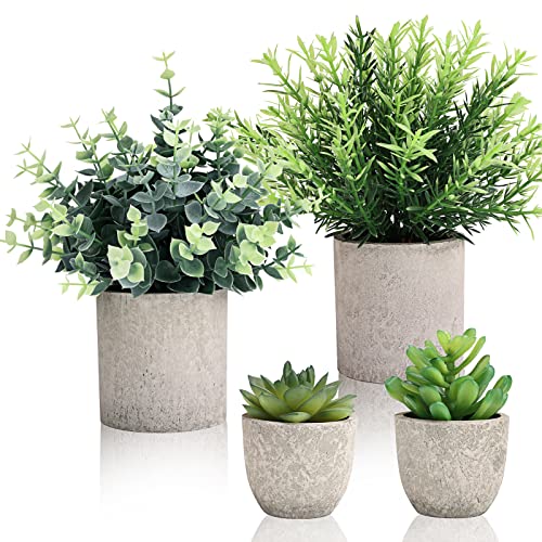 CEWOR Small Fake Plants for Home Decoration