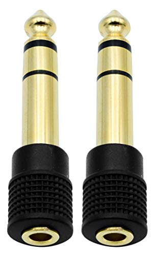 Chadou Audio Adapter 6.35mm to 3.5mm Connector, 2 Pack