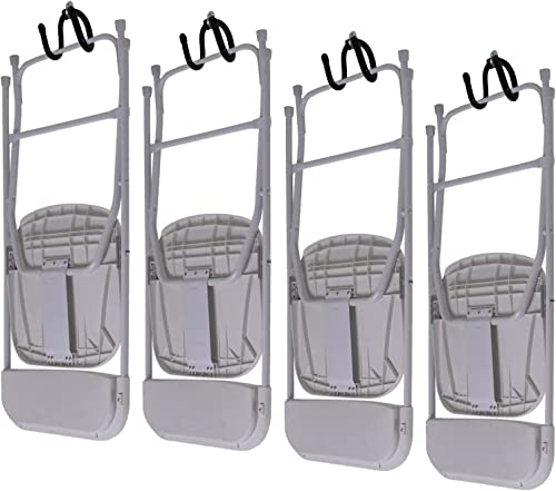 Chair Storage Rack - Wall Mounted Folding Chairs Organizer