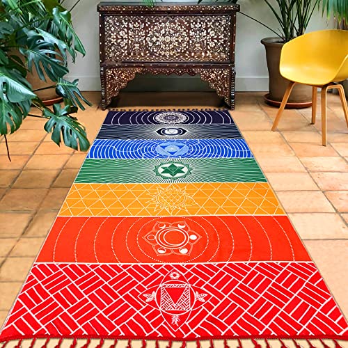 Chakra Meditation Mat Yoga Rug Sunscreen Shawl