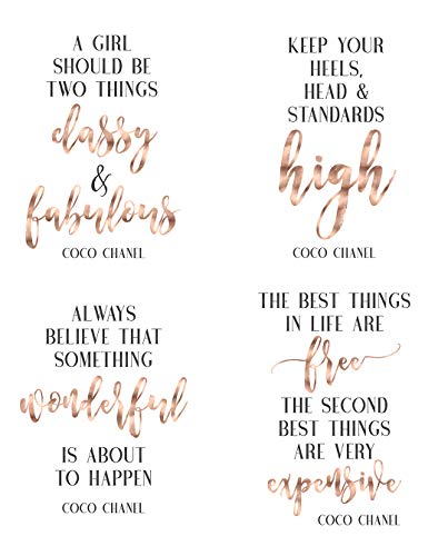 Chanel Quotes Wall Art Set (A2 Prints)