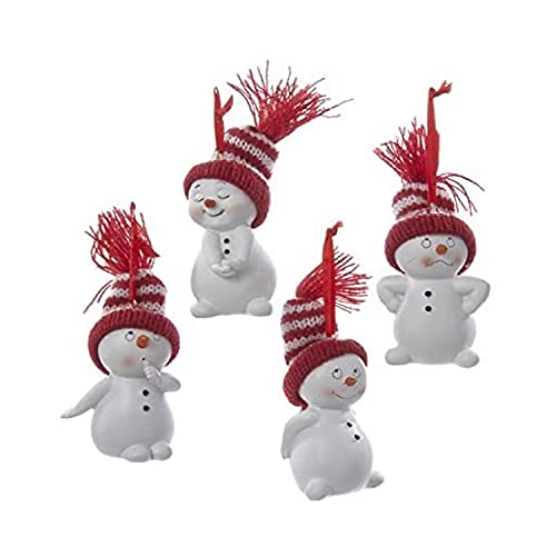 Charming Kurt Adler Snowman Ornament Set