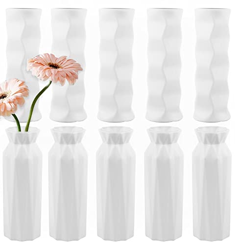 Cheardia 10 Pack Plastic Flower Vases