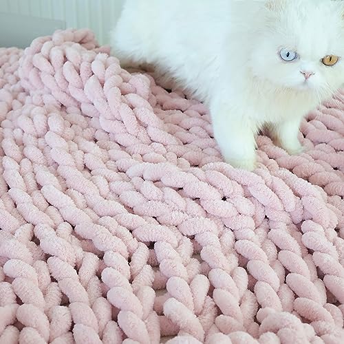 Chenille Chunky Knit Blanket Throw