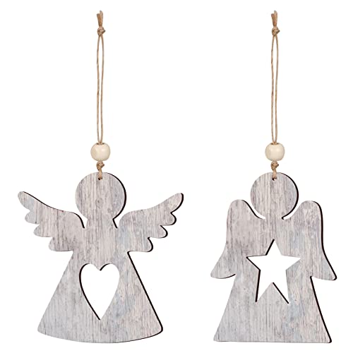 Chenkaiyang Christmas Wooden Angel Ornaments