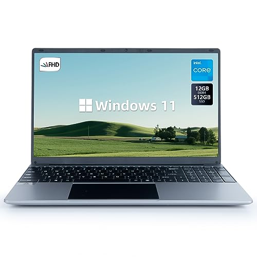 Chicbuy 15.6'' Laptop Computer with 12GB DDR4 RAM and 512GB SSD