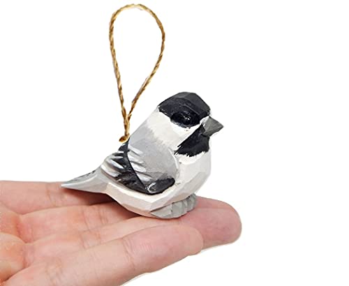 Chickadee Wood Hanging Bird Ornament