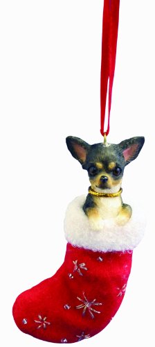 Chihuahua, Black and White Stocking Ornament