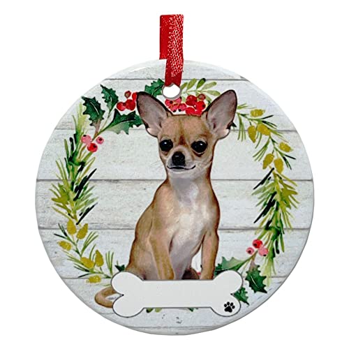 Chihuahua Ornament - Personalizable Ceramic Christmas Decoration