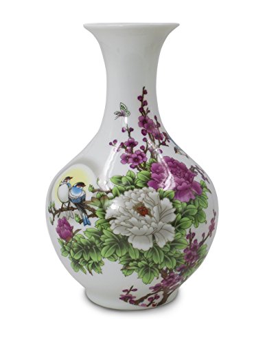 Chinese Porcelain Flower Vase - Dahlia Famille Rose