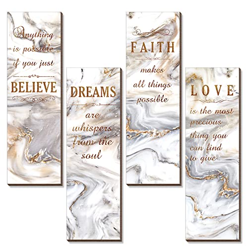 Chitidr Bathroom Wall Decor Inspirational Quote Wooden Signs