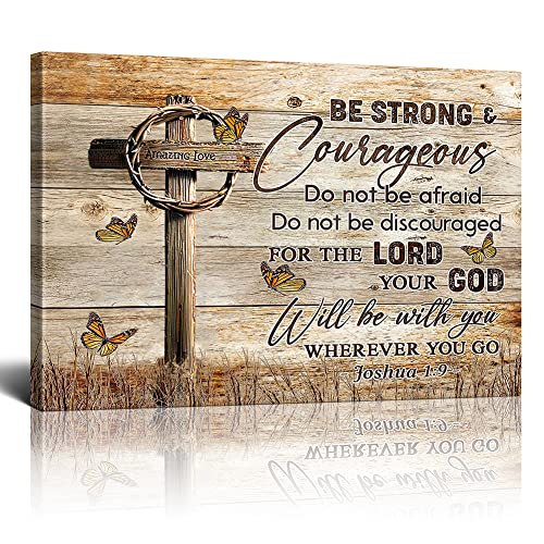 Christian Wall Art Decor 20x24In - Motivational Bible Quotes Picture Frame