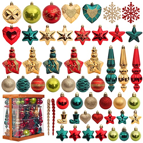 Christmas Ball Ornaments - Shatterproof Baubles for Holiday Decor