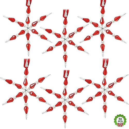 Christmas Beaded Ornament Kit - Snowflake Crafts for Christmas Tree Decorations