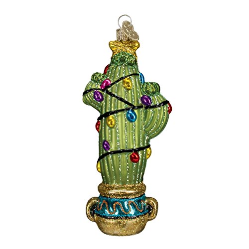 Christmas Cactus Glass Blown Ornaments for Christmas Tree