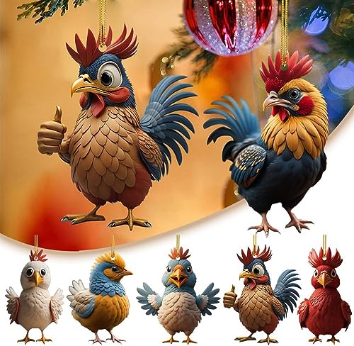 Christmas Chicken Drop Ornaments