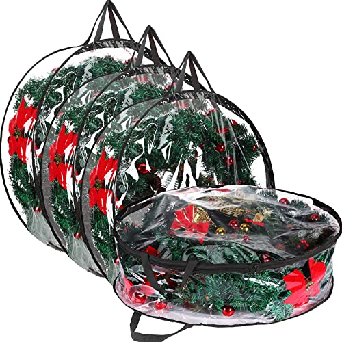 Christmas Clear Xmas Wreath Storage Bag - 24 Inches