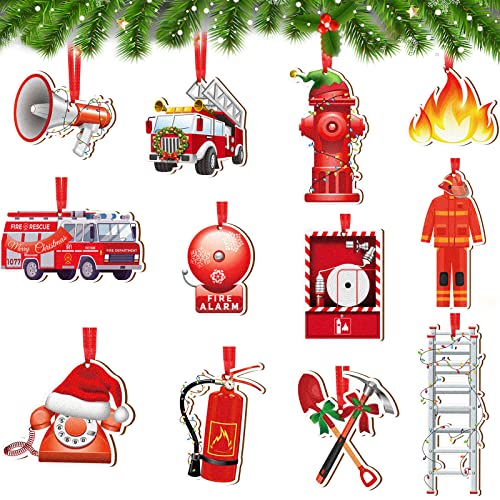 Christmas Fire Truck Ornaments
