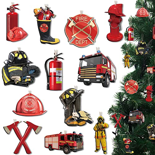 Christmas Firefighter Ornaments