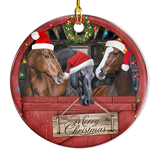 Christmas Horse Ornaments Hanging Tree Decorations