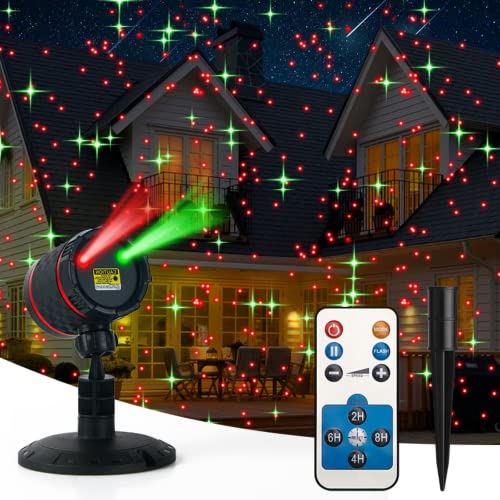 Christmas Laser Projector - Red and Green Starry Outdoor Light
