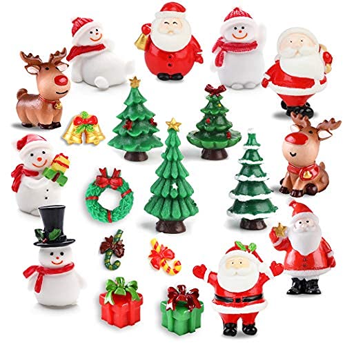 Christmas Miniature Figurines for Xmas Home Party
